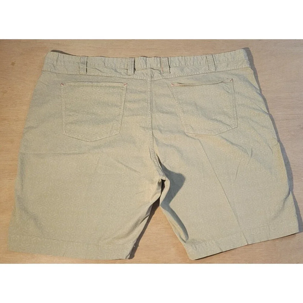 Psycho Bunny Shorts Tan With All Over BUNNY Pattern 54R x10 inseam Men's Preppy